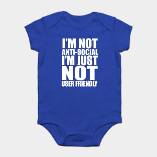 I'm Not Anti-Social Baby Bodysuit